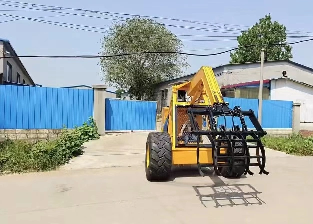 215HP Hydrauclic Sugarcane Loader 4 Wheels Grapple Grabber 11 Tons Small Sugarcane Loader