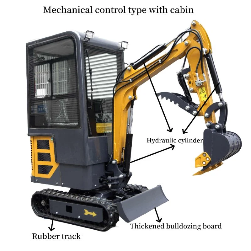 Earth-Moving Machinery CE 1 Ton Crawler Small Micro Farm Garden Digger Hydraulic 800kg Cheapest Mini Excavator 1 2 Ton for Sale