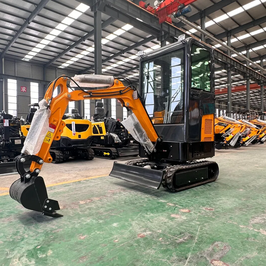 1.5 T Miniature Backhoe Excavadora Mini Hydraulic Crawler Small Size Wheel Construction Backhoe Garden Household Farm Greenhouse /Towable Electric /Excavator