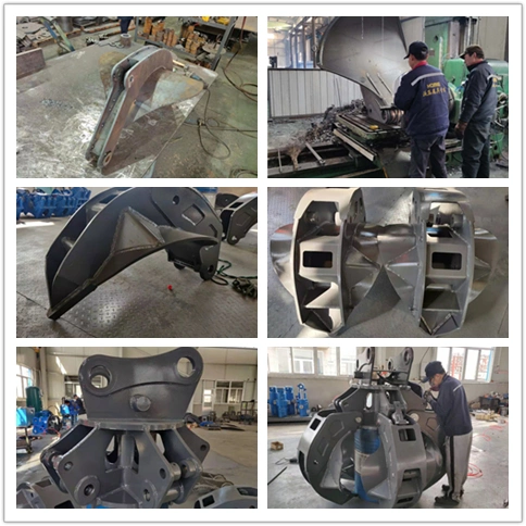 Excavator Rotary Swing Type Orange Peel Grapple Scrap Steel Metal Grapple Scrap Grab Multi Peel Material Handling Grapple for 20 Ton Excavator