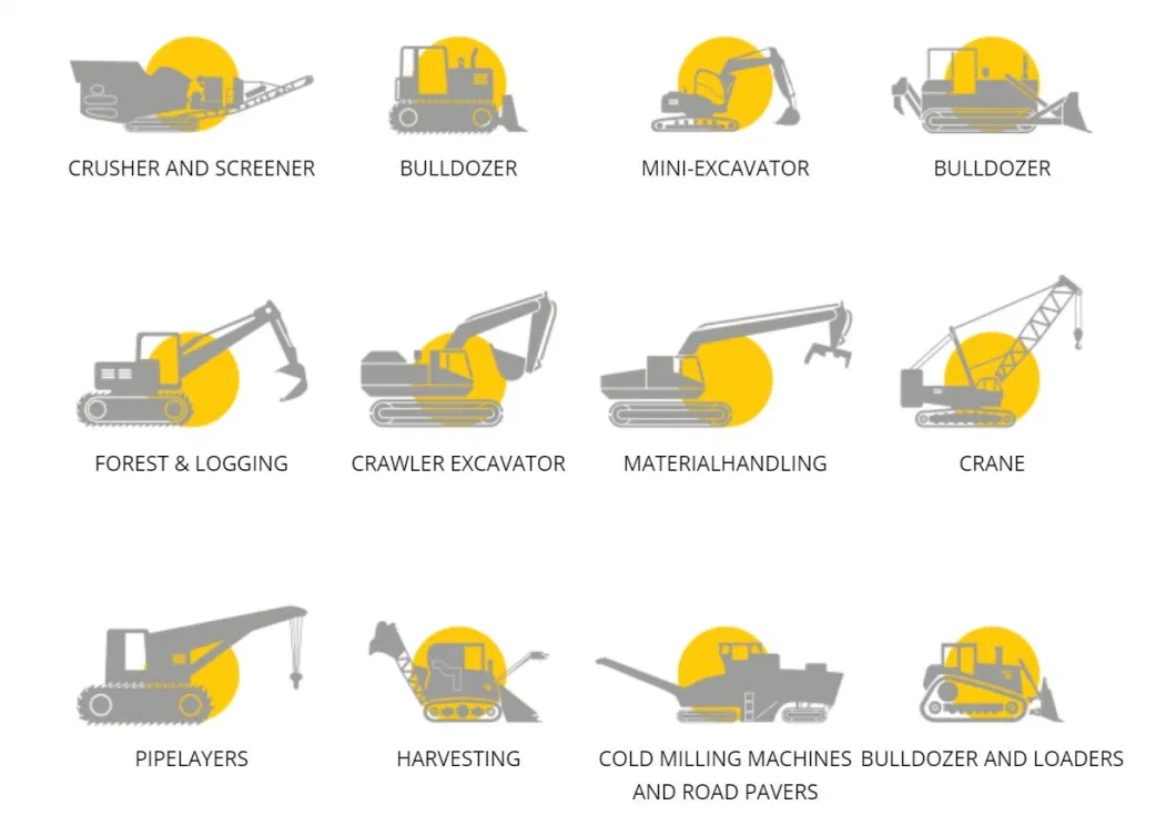 Hydraulic Crawler Steel Track Undercarriage System for Mobile Crusher Drilling Rig Mini Excavator