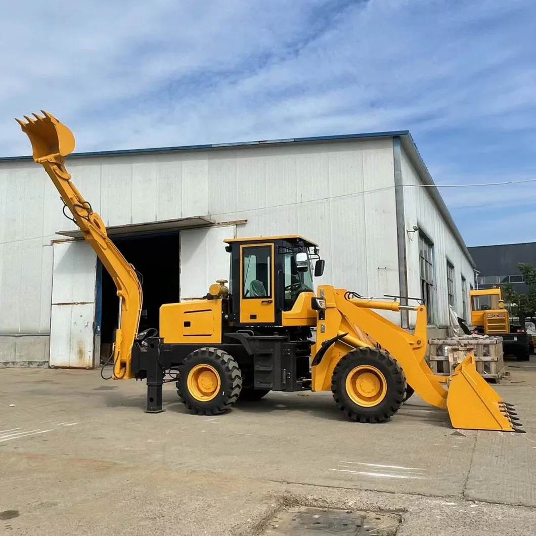 Mini Hydraulic Front End Loader Small Compact 4X4 Wheel China Backhoe Loader