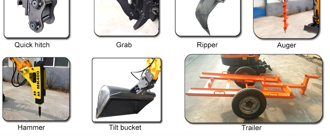 7 Ton 9 Ton Log Grab Digger Wheel Excavator