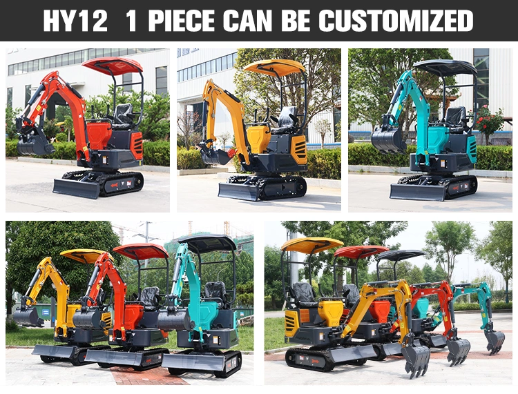 Factory Price Boom Swing Crawler Mini Bagger 1.8 Ton Mini Excavator 1 Ton 1.2 Ton 1.6 Ton Mini Excavator with Bucket for Sale