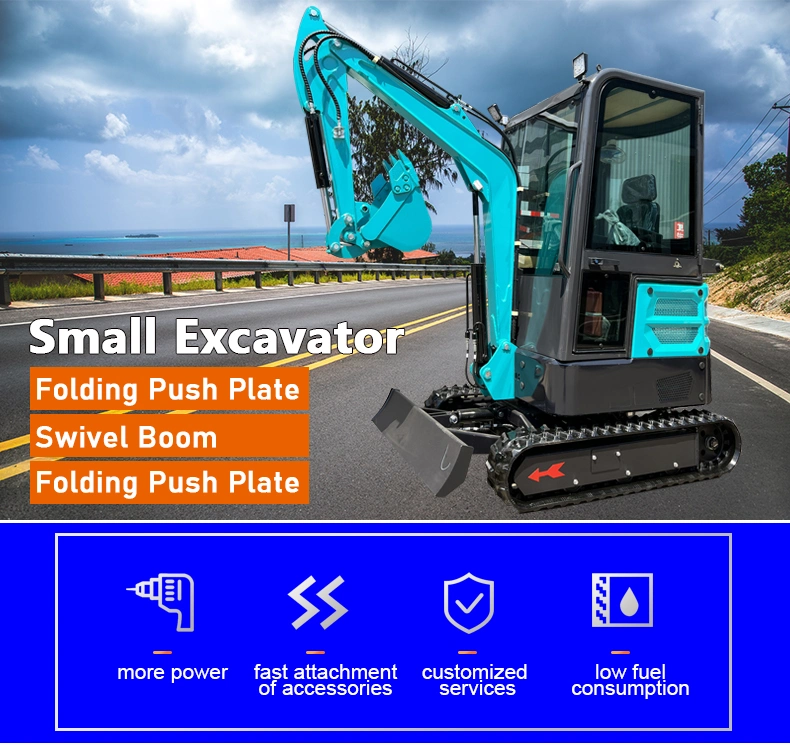 New 1 Ton China Cheap High Level Mini Digger /Hydraulic Crawler Mini Excavator with Yellow Red Green Cabin and Air Conditioner with EPA Certificate