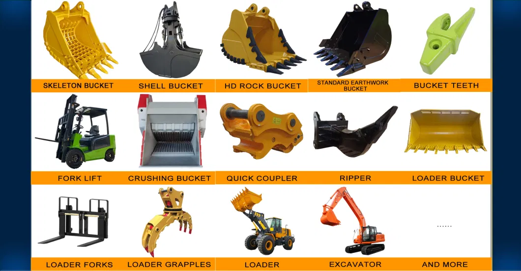 Bucket Excavator for Hitachi Kobelco Komat-Su Cater-Pillar Yanmar Maker Excavator Parts