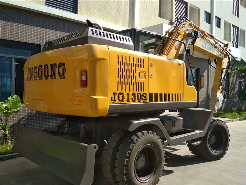 12.5 Ton Construction Shovel Excavators Hydraulic Excavator Wheel Digger for Sale