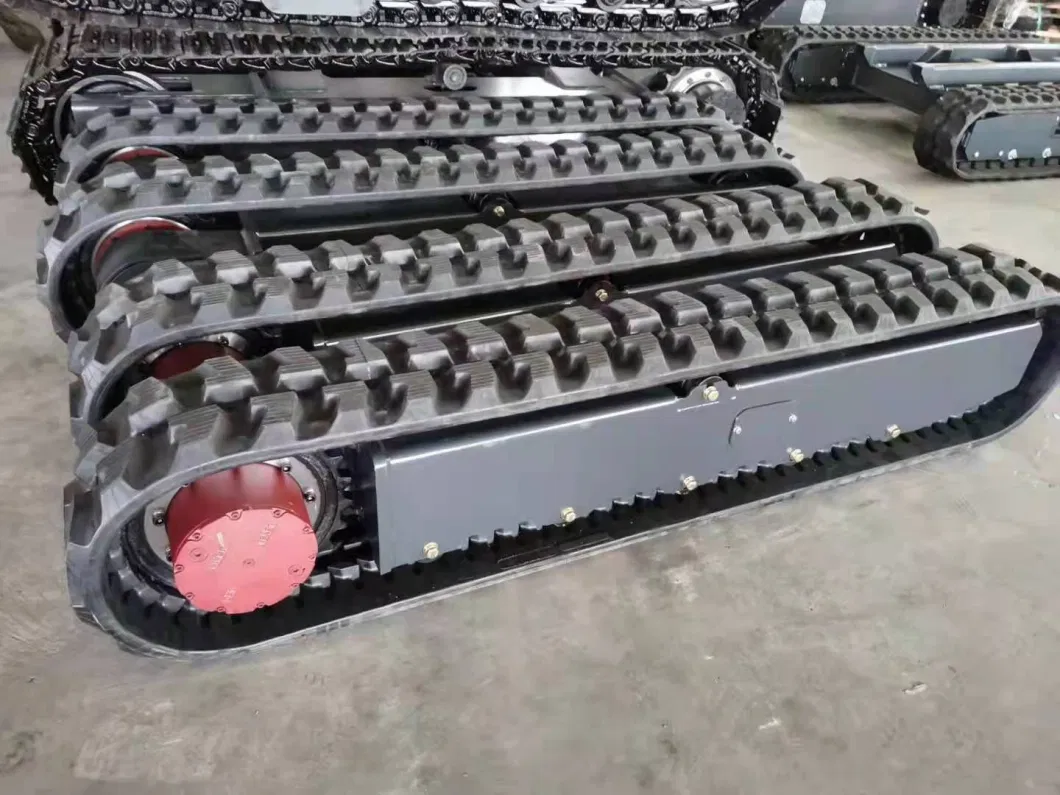 Qdrt-1t Rubber Track Undercarriage Apply for Agricultural Machine Mini- Excavator, Crawler Excavator