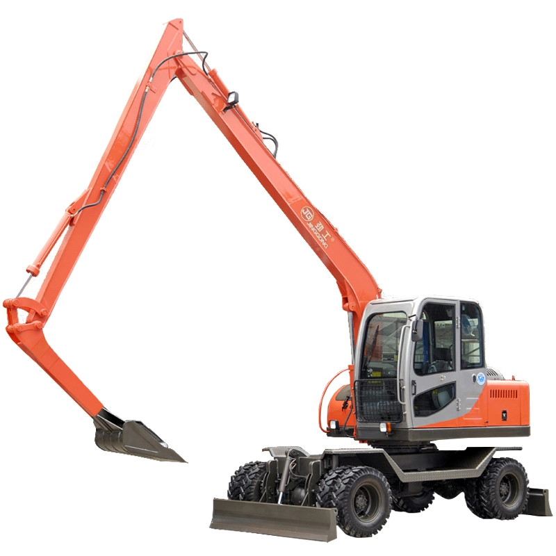 Jinggong 7 Tons Long-Reach Boom Digger High Digging Force Excavator