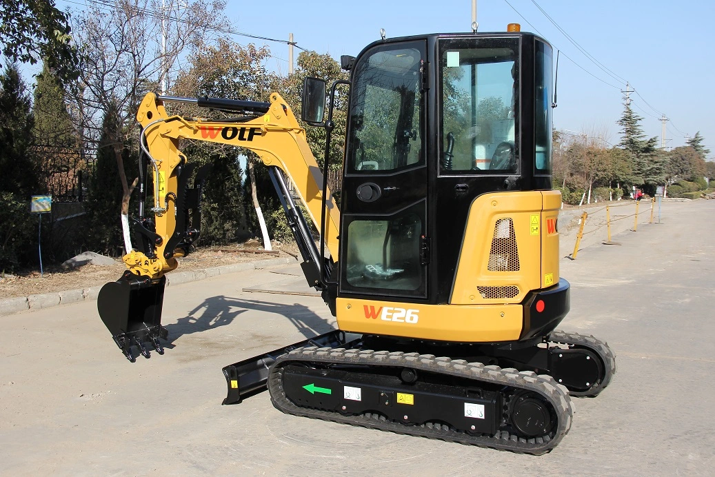 Wolf Diesel 3ton Hydraulic Rubber Track Crawler Mini/Micro Excavators Price for Sale