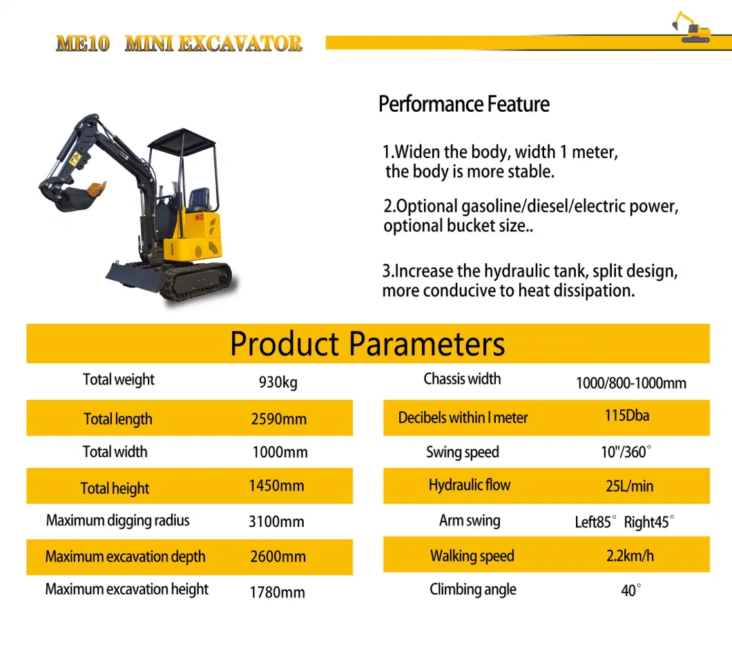 Ant Me10 1000kg Micro Excavator Diggers