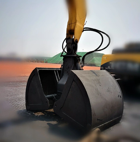 1.2cbm Loading Material Handler Hydraulic Clam Shell Grab Bucket for 20ton Excavator