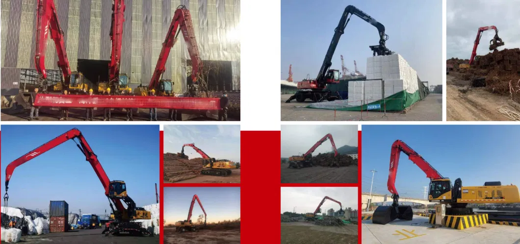 70ton 13.5m-19m Crawler/Wheeled Material Handler (SMHC70 R600PD LH60 LH110) for Port Handling