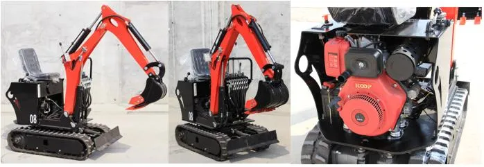 Bueno 0.8/1.2/1.5/1.7/1.8/2.0/2.2/2.5 Ton Small Multi-Function Crawler Mini Diesel/Electric Construction/Farm/Garden Hydraulic EPA4 Swing Boom Mini Excavator