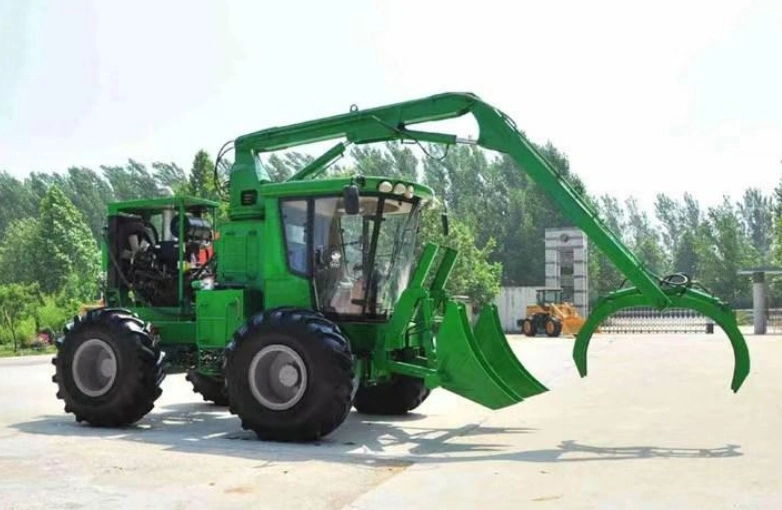 215HP Hydrauclic Sugarcane Loader 4 Wheels Grapple Grabber 11 Tons Small Sugarcane Loader