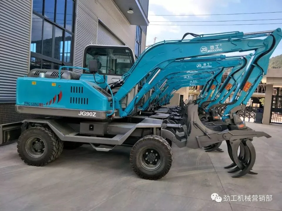 CE Approved 6ton 9ton Mini Excavators Digger Earth Moving Machine Hydraulic Wheel Excavator
