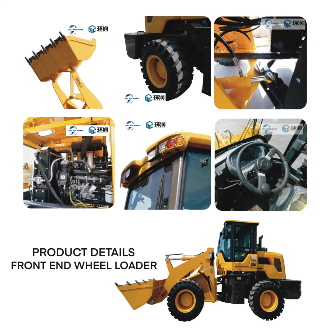 Factory Mini Loader/Small Loader/Backhoe Loader/Skid Steer Loader/Front End Loadertelescopic Wheel Loader Wheeled Excavatorwith 1ton 2ton 3ton 4tons 5tons 6tons