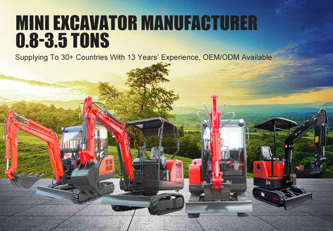 New Mini 1 Ton 1.8 Tonne 2 T 2.5 China Wholesale Compact Household Cheap Crawler Hydraulic Micro Track Digger Machine CE Small Home Excavator Low Price for Sale