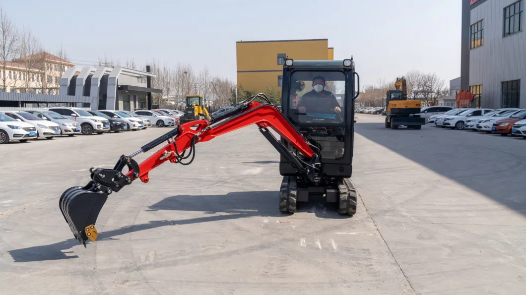 1000kg/1.0 Ton CE ISO Electric Home Used Garden Crawler Backhoe Garden Micro Household Farm Construction Greenhouse Excavator with Boom Swing and Radio! ! !