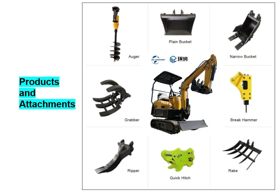 Factory Big Discount for Wheeled and Crawler Excavator with 0.8ton 1ton 1.5ton 1.6ton 1.8ton 2ton 2.2ton 3.5ton 10 Tons 20tos 30tons