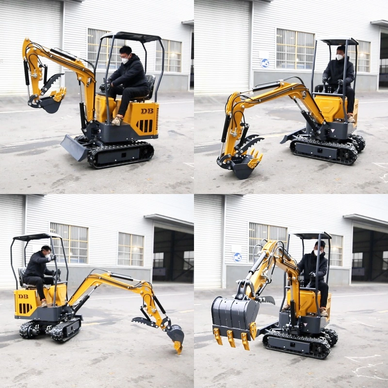 Earth-Moving Machinery CE 1 Ton Crawler Small Micro Farm Garden Digger Hydraulic 800kg Cheapest Mini Excavator 1 2 Ton for Sale