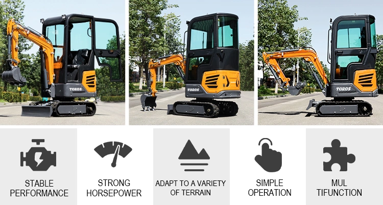 Backhoe Excavators Free Shipping EPA Mini Excavator 1.8 Ton Mini Bagger 1000kg Mini Digger with Thumb Bucket for Sale Crawler Excavator 1.5 Ton 2 Ton 2.5 Ton 5t