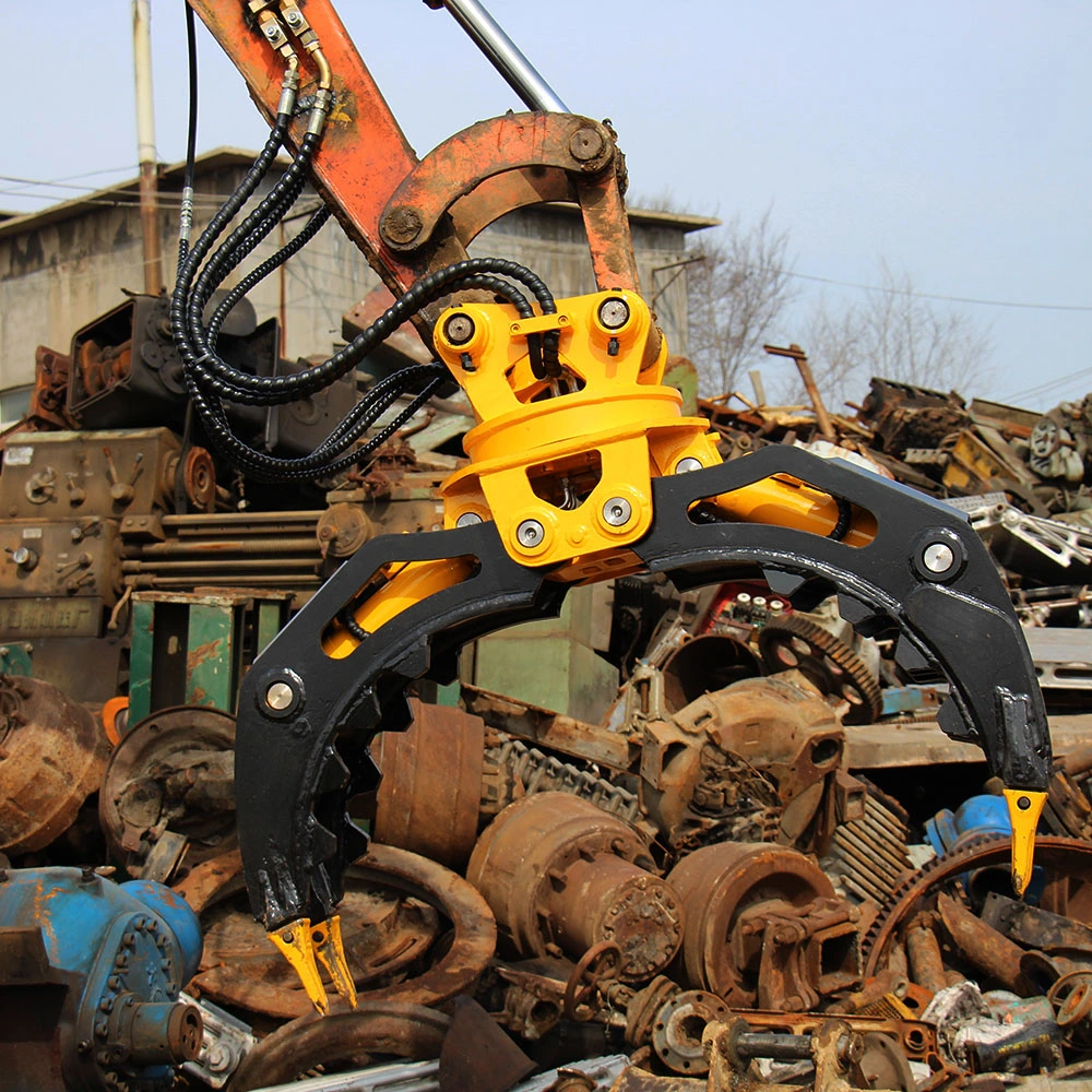 Excavator Orange Grapple Yakai Cthb Hydraulic Grapple Sortiing Grab Five Peels Orange Grab