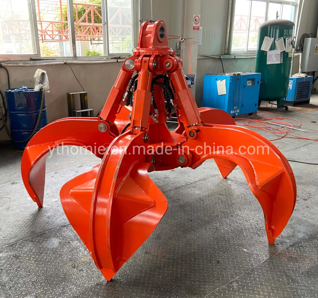 Excavator Rotary Swing Type Orange Peel Grapple Scrap Steel Metal Grapple Scrap Grab Multi Peel Material Handling Grapple for 20 Ton Excavator