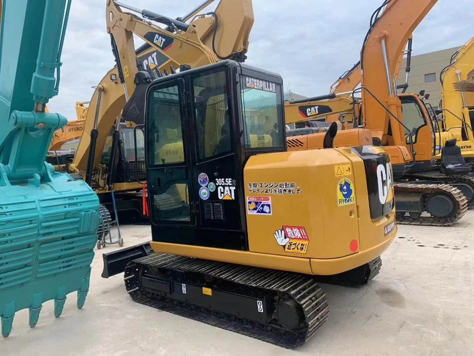 High-Efficiency Used Cat 305.5e 5 Ton Caterpillar Excavator High Reach Demolition Excavator Mini Excavator