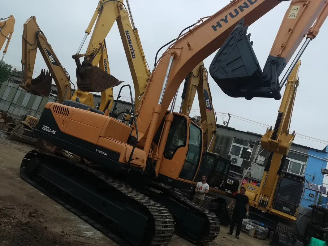 Escavadeira Usada Used 20 Ton Heavy Duty Equipment Hydraulic Excavators Excavadora Used Hyundai 220 Crawler Good Condition Excavator Price 220LC-9s