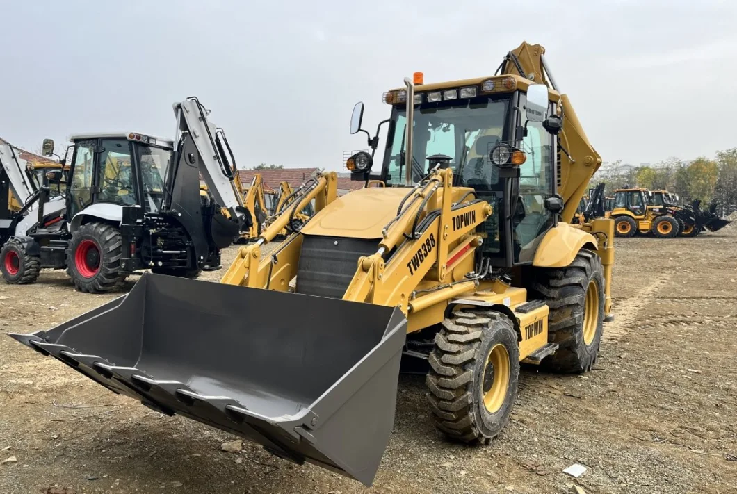 China Manufacture High Quality Free Shipping Cheap Compact Tractor Mini Backhoe Excavator Loader with Loader and Backhoe Kubota Cummins Engine Discount Price