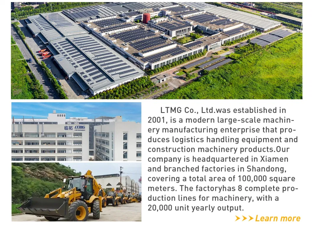 Ltmg Chinese Manufacturer CE Approved 4WD Backhoe Loader Compact 1.8 Ton 2.5 Ton Mini Backhoe Loader with EPA Engine