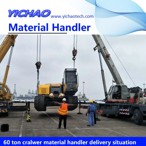 43ton Diesel and Electric Crawler Grabbing Crane China Material Handler Excavator with Clamshell for Loose Material
