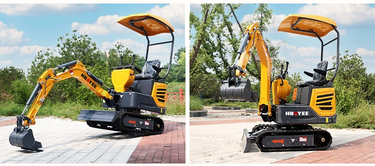 Factory Price Boom Swing Crawler Mini Bagger 1.8 Ton Mini Excavator 1 Ton 1.2 Ton 1.6 Ton Mini Excavator with Bucket for Sale