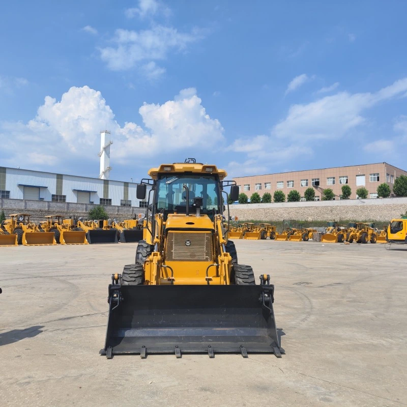 Low Price Excavator with Backhoe and Front Loader Small Backhoe Loader 4 Wheel Drive with Fork