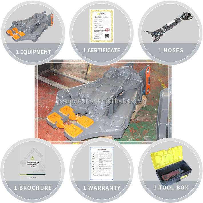 Excavator Demolation Shear for 20 - 30 Ton Accessories Excavator Double Cylinder Hydraulic Scrap Metal Shear for Crushing