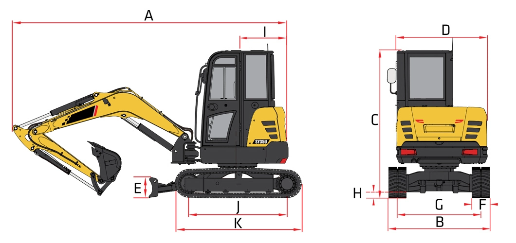 Mini Crawler Excavator Digging Machine for Sale Quick Attach Small Size Bagger Local Service Road Construction Excavator