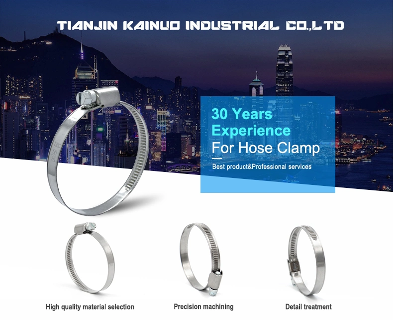 9mm Galvanized Iron German Type Hydraulic Welding Oil Tube Pipe Clip Water Hose Clamp; Adjustable Range 50-70mm