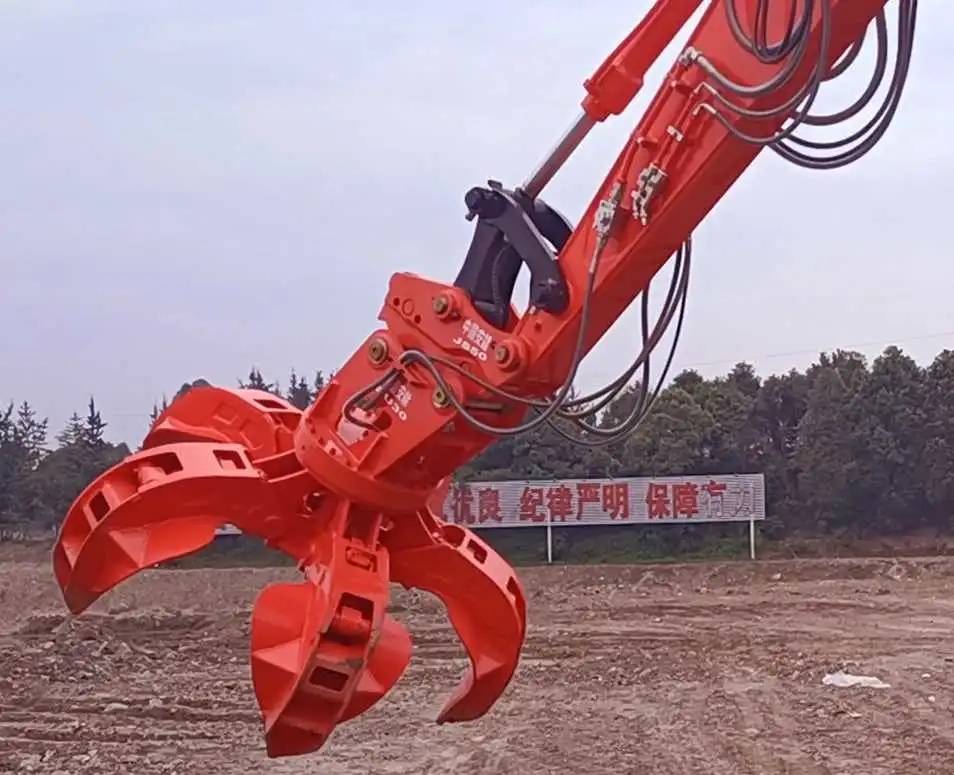 Excavator Demolition Rotary Hydraulic Scrap Metal Stationary Sorting Grab