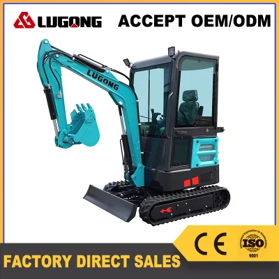 Cina Personalizzazione di base Lugong Micro/Mini/escavatore piccolo 1.0 /1.5 Ton idraulico Escavatore cingolato con CE/ISO/EPA/Euro V.