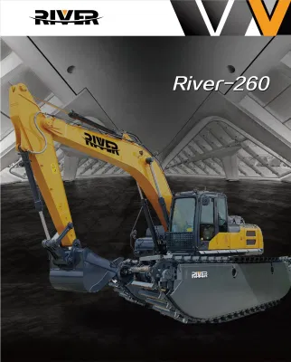River-260 escavatore anfibio Pontoon non Mini scavatore Digger nuovo di zecca Non utilizzato escavatore flessibile in Swamp Canal Wetland Lake per Prezzo di vendita in fabbrica