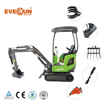 Everun Ere12E 1100kg macchine home fattoria giardino nuovo mini più piccolo escavatore scavatore a batteria cingolato con pompa idraulica elettrica in vendita