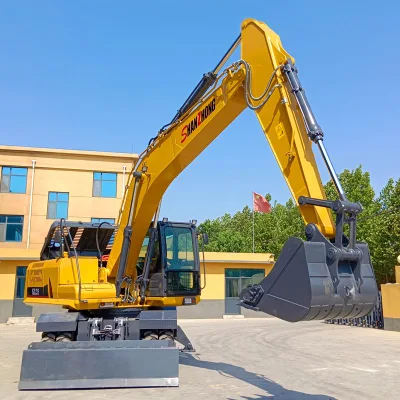Escavatore a ruote completamente idrauliche da 21 tonnellate fornito direttamente dal produttore Shanzhong, escavatore grande