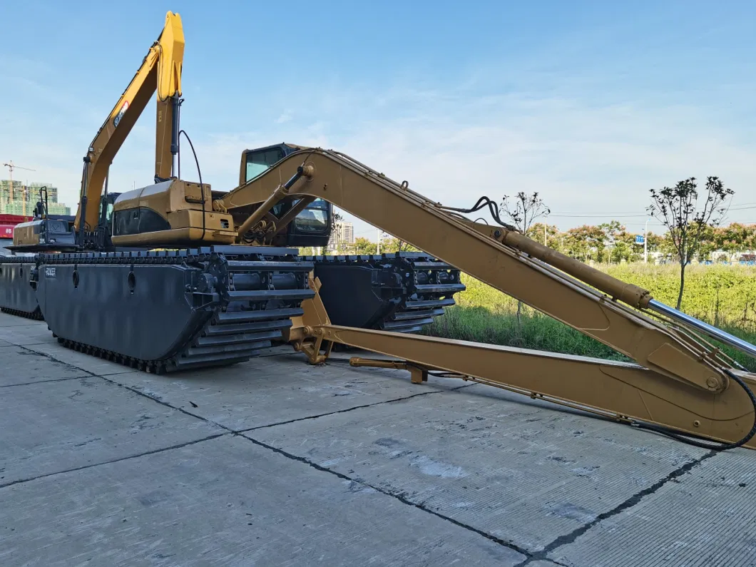 Cat 320c Amphibious Second Hand Used Excavator with Pontoon Undercarriage Hot Sale Swamp Buggy Amphibious Crawler Non Mini Digger Backhoe Excavator Price