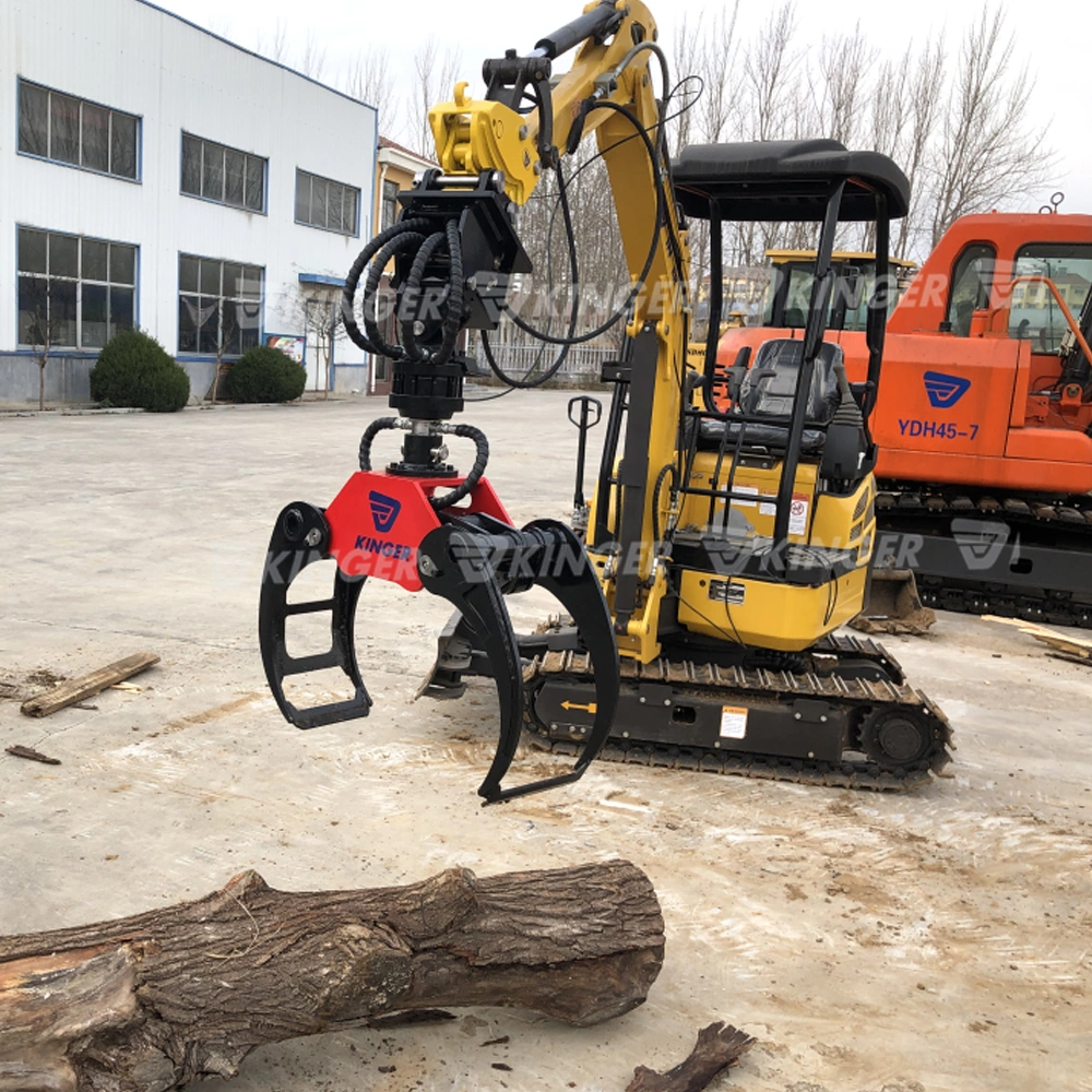 Custom OEM Construction Machinery Hydraulic Log Grapple Excavator Attachment for Sale