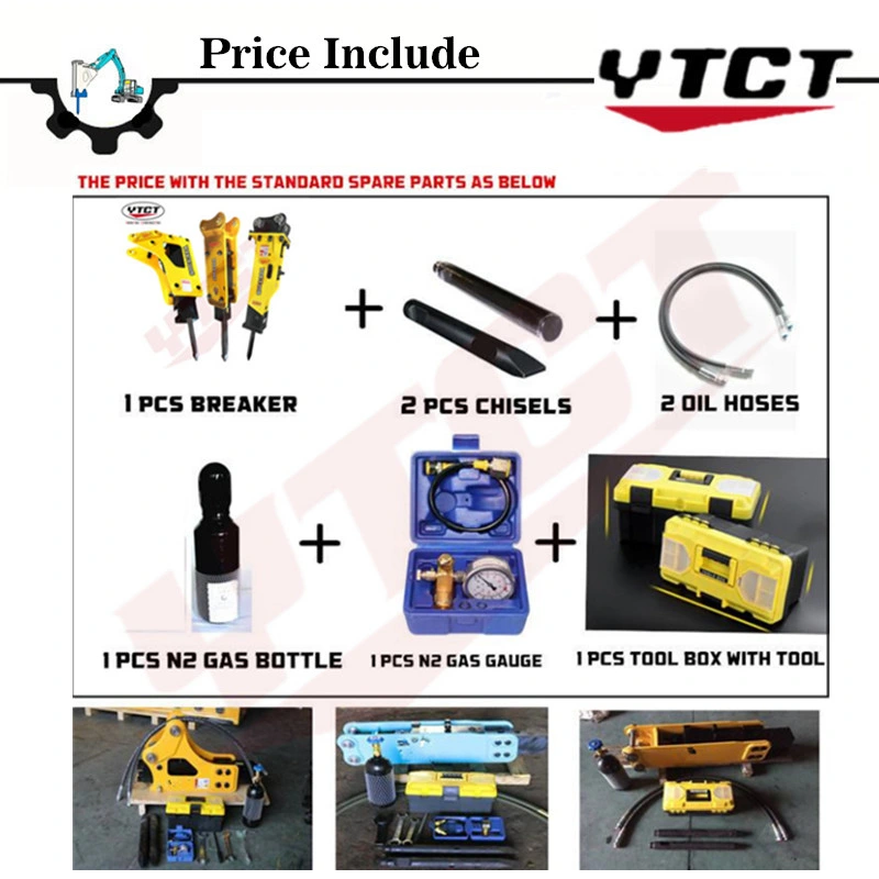 High Quality Side Ytct Hydraulic Breaker 19-25ton Drilling Rod and Concrete Excavator Construction Machinery