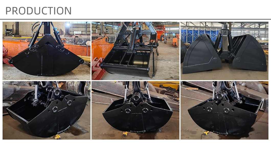 Excavator Rotary Clamshell Bucket Hydraulic Grab for Loading and Unloading