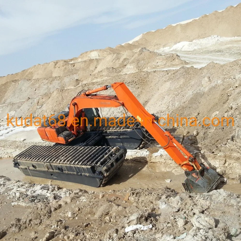 Amphibious Excavator Pontoon Suitable to 6- 8 Ton Excavators