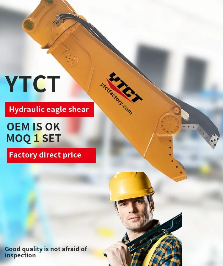 Ytct 360 Degree Hydraulic Demolition Crusher Scrap Eagle Shear for Excavator