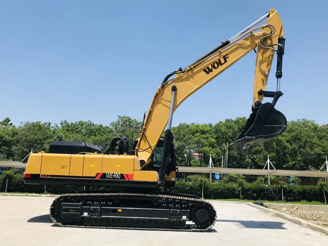 Road Construction Hydraulic Excavator 49 Ton We490 China Crawler Excavator From Wolf